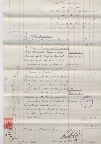Requisition by County Council 1914