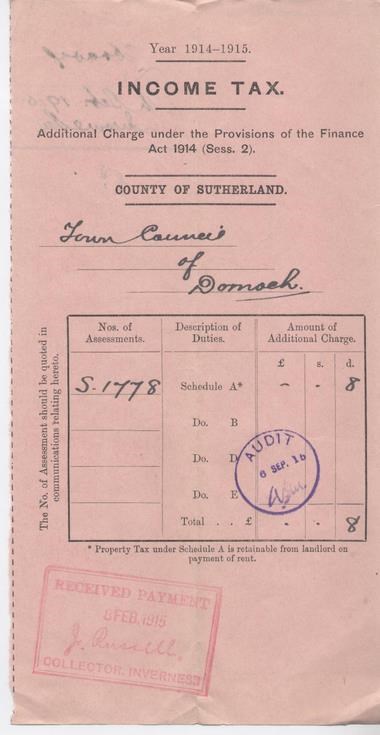 Income tax 1914-15