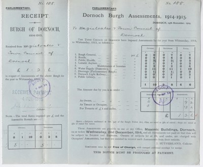 Burgh rates 1914-15