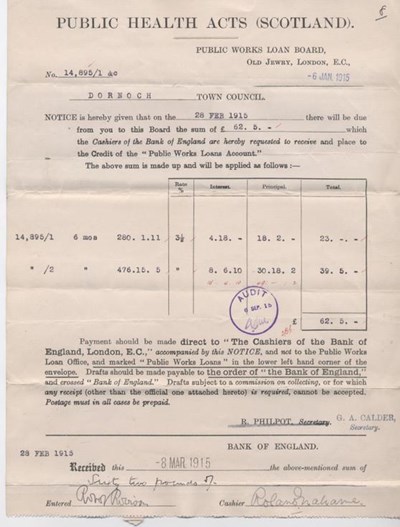 Bill for interest 1915