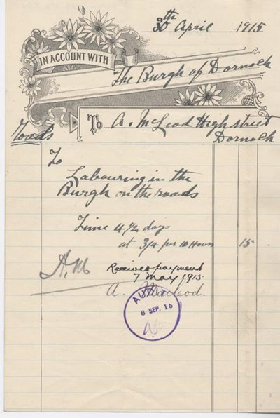 Bill for labour 1915