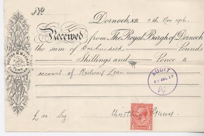 Receipt for loan repayment 1916