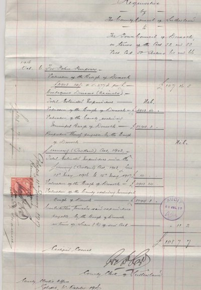 Requisition of rates 1916