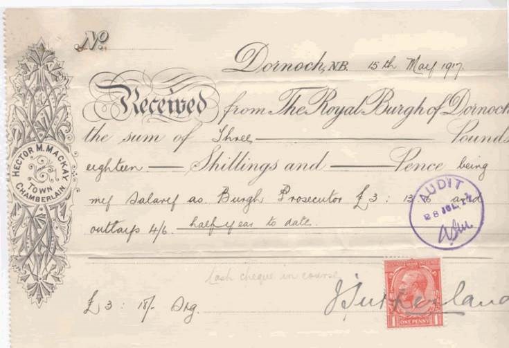 Burgh Prosecutor papers 1917