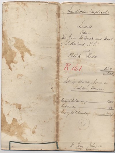 Lease between Duke of Sutherland and Philip Ross 1869
