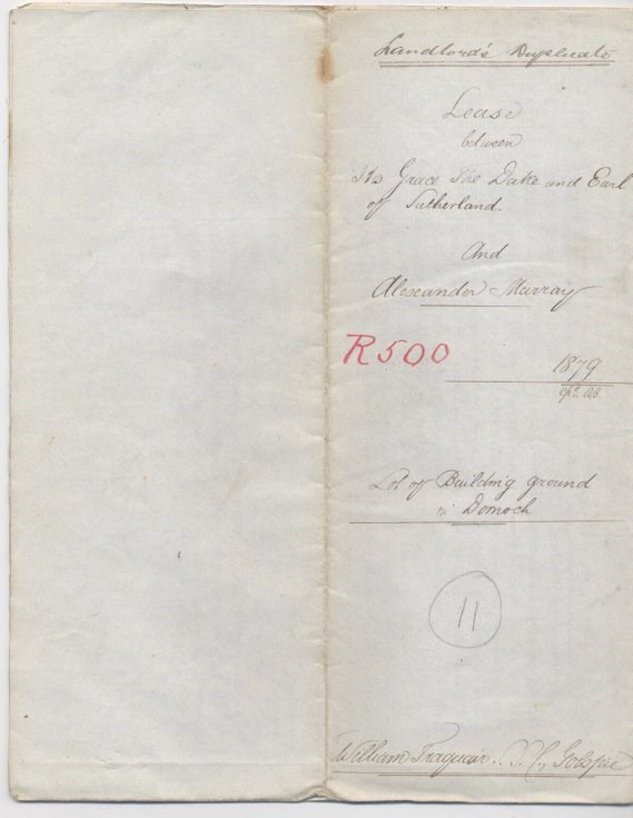 Lease between Duke of Sutherland and Alexander Murray 1879