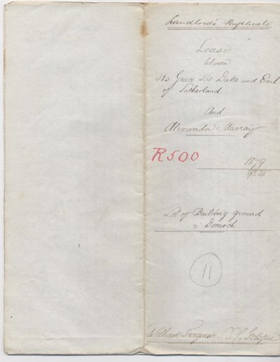 Lease between Duke of Sutherland and Alexander Murray 1879