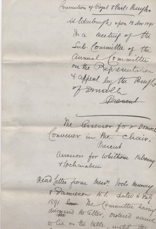 Minutes of Convention of Royal Burghs 1891