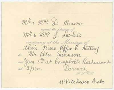 Wedding Invitation 1939