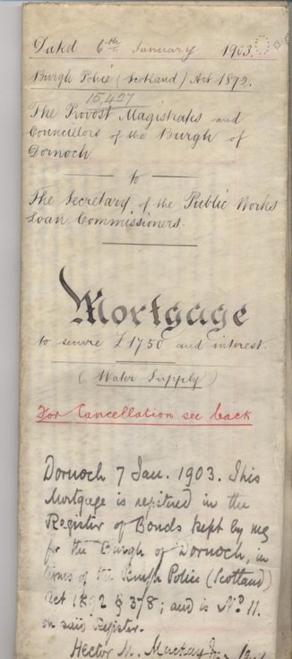 Town Council Mortgage 1903