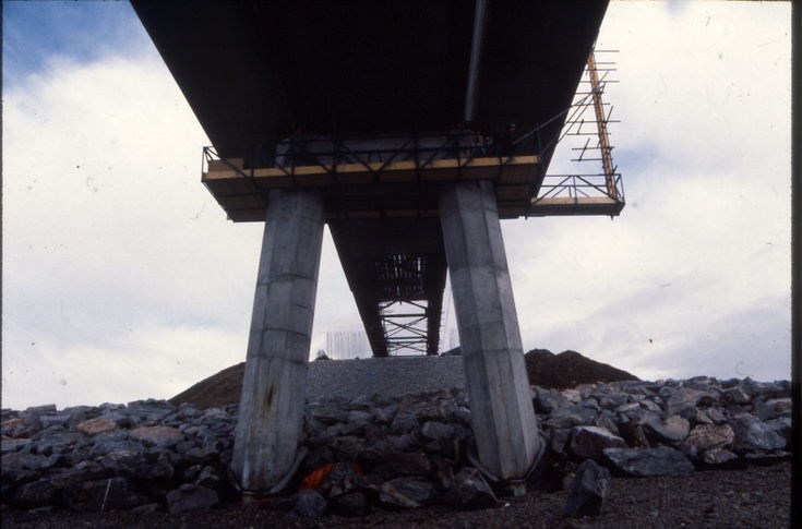 Bridge from below at the south bank
