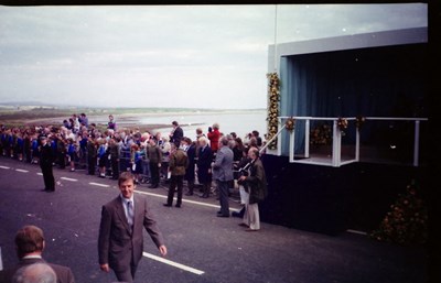 Dias on Dornoch Firth Bridge for opening ceremony