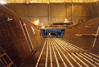 Dornoch Firth Bridge Construction ~ Interior of the 'Factory'