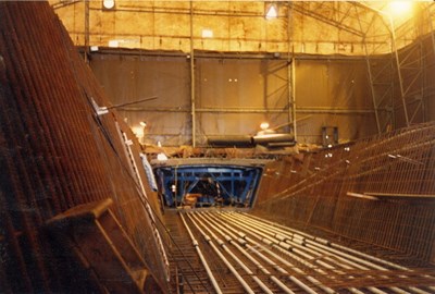 Dornoch Firth Bridge Construction ~ View inside the 'Factory'