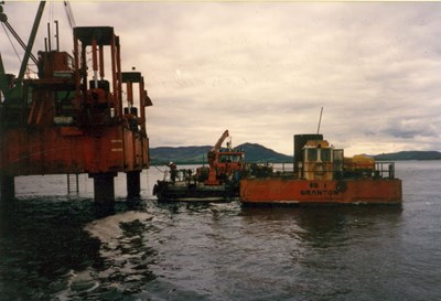 Dornoch Firth Bridge Construction ~ Floating Crane Unit