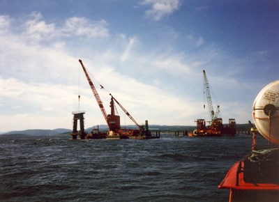 Dornoch Firth Bridge Construction ~ Completing a Bridge Pier