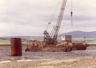 Dornoch Firth Bridge Construction ~ Highland Marine Rig
