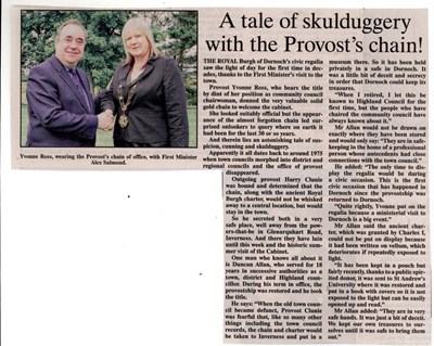 Tale of skulduggery with the Dornoch Provost's chain
