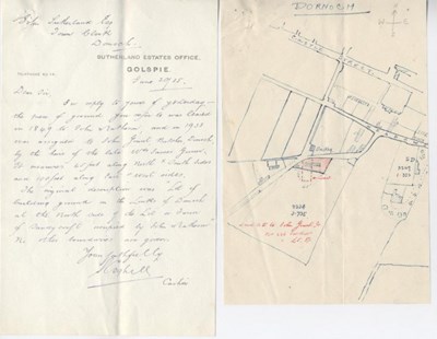 Letter and plan re. land at Sandycroft 1935