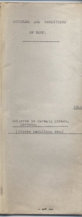 Conditions of roup Carnaig Street 1945