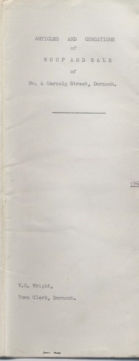 Sale of 4 Carnaig Street 1964