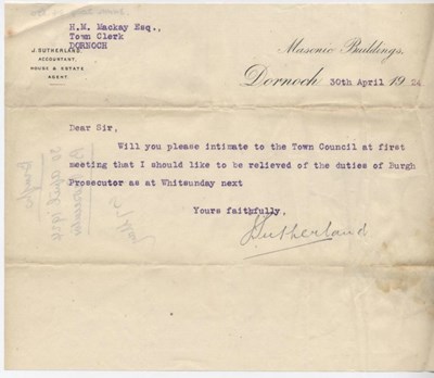 Resignation letter John Sutherland