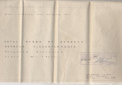 Plan of slaughterhouse extension 1958
